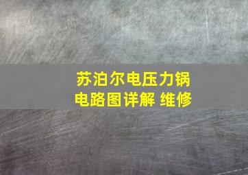 苏泊尔电压力锅电路图详解 维修